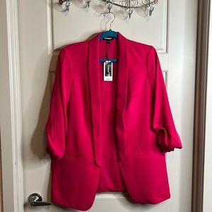 Express Hot Pink 3/4 Sleeve Blazer